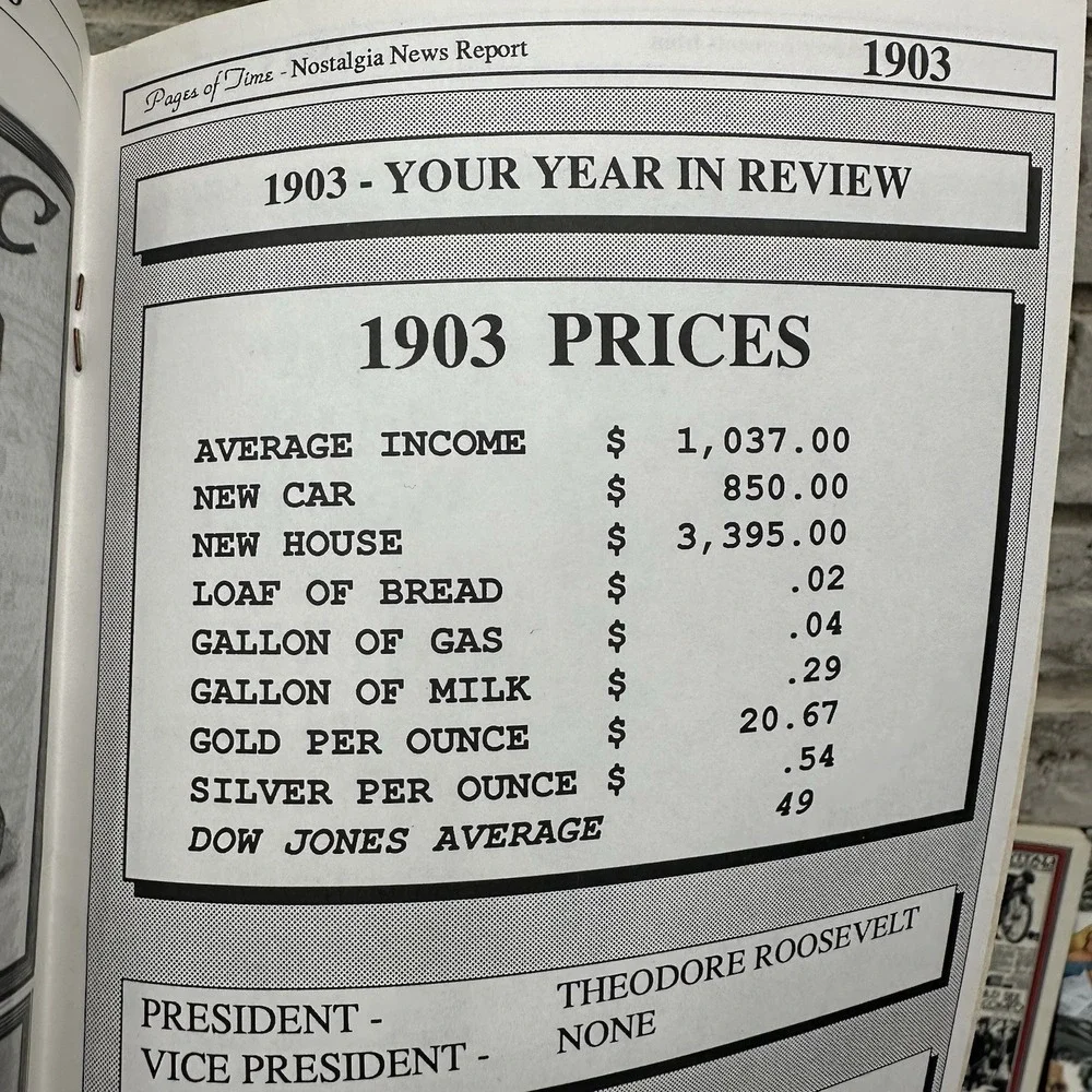 7 Year Pages Of Time Nostalgia News Report Booklet 1903,‎ 07, 32, 33, 55, 58, 63